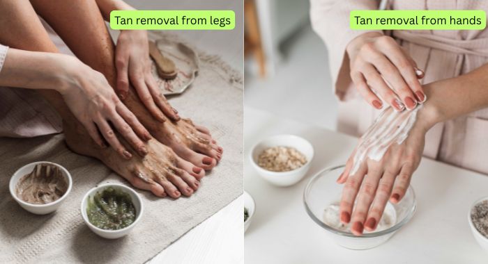 Self Care Ideas In Summer To Remove Tan From Hands And Legs